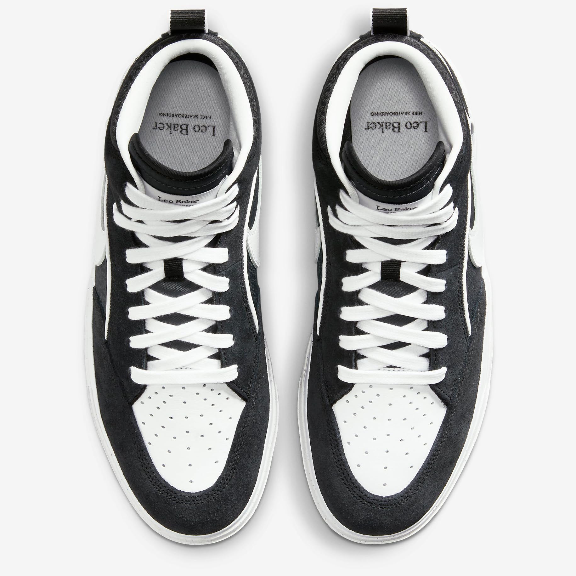 Nike SB React Leo Skate Shoes (DX4361-001, Black/Black/Gum Light Brown/White) Size 10