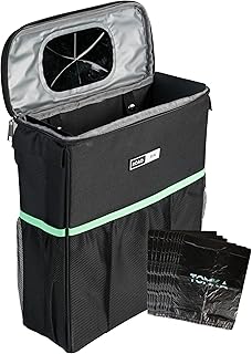 RoadBin Slim 2.5 Gallon Leak & Odor Proof Car Trash Can: Stays Upright, Foldable Design