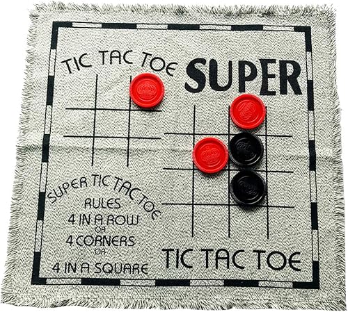 Miniatura 4 de Yuanhe Juego de damas Gaint - Juego de damas grandes 3 en 1, incluyendo Tic Tac Toe con alfombra reversible, juegos de patio para interiores y