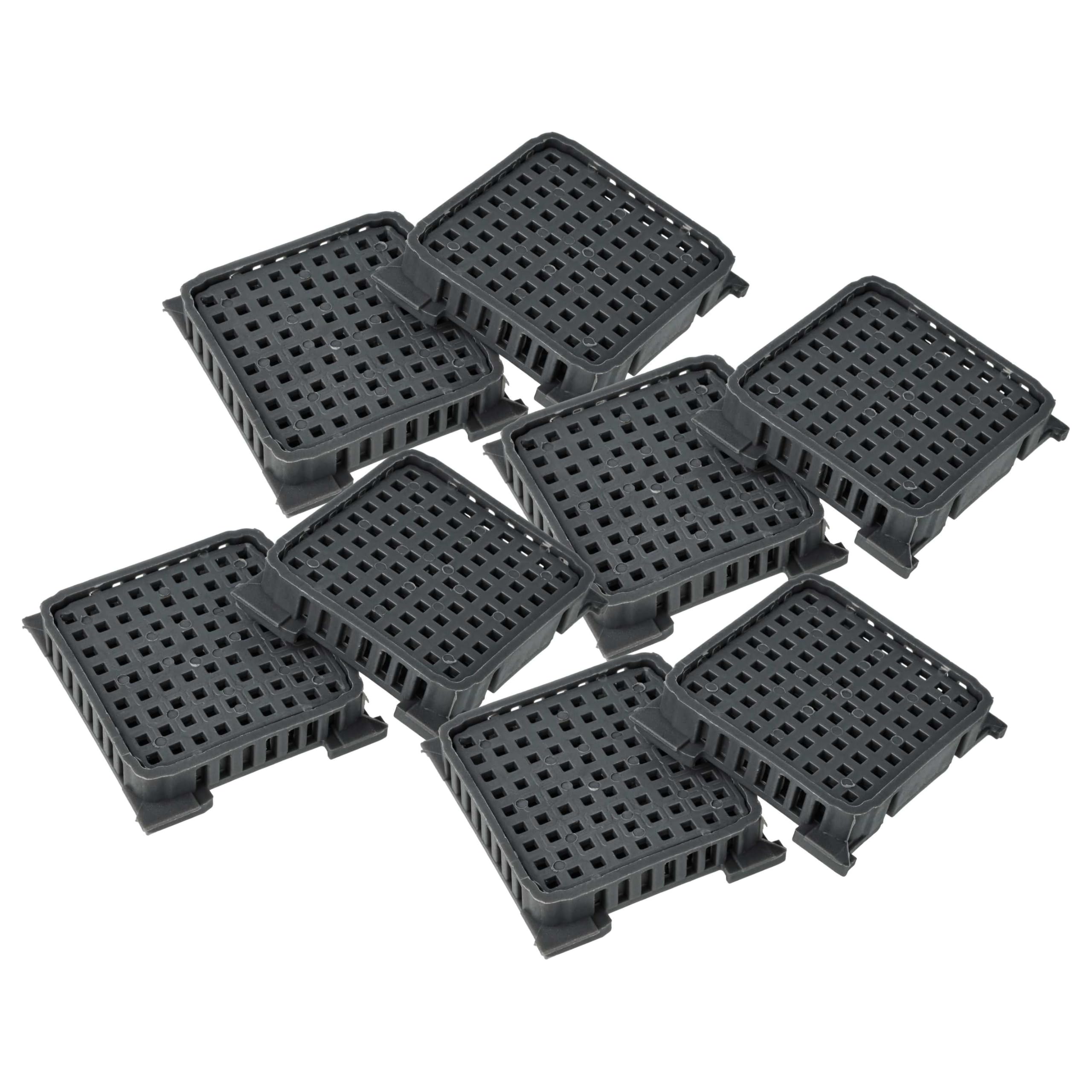 vhbw 8X filtr powietrza kompatybilny z Liebherr Rsdd 5250-20C, Rf 4600-20A, Rf 5000-20A, Rsdd 5250-20A, Rsdd 5250-20B lodówka - węgiel aktywny