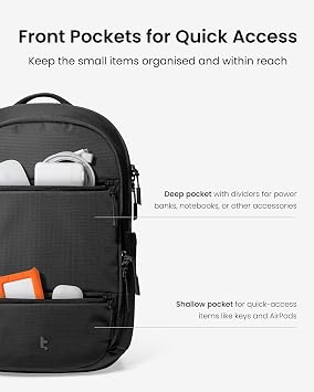 tomtoc 16-inch Laptop Backpack, 22L Lightweight Daypack Rucksack | Water-Resistant Protective Organized Work Bag for Office, Daily Commute, Weekends & Everyday Carry