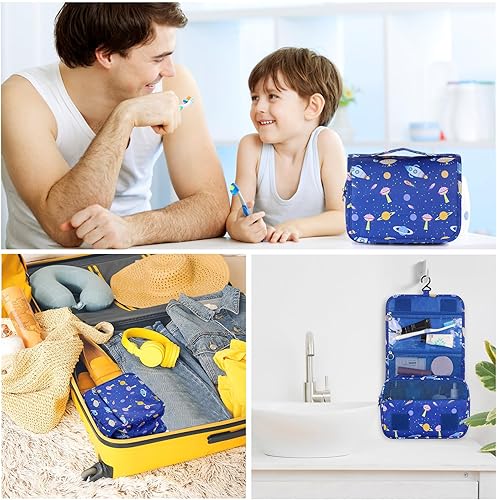 Miniatura 6 de Neceser colgante para niños para niñas y niños, Azul (Space Blue), Neceser colgante para niños