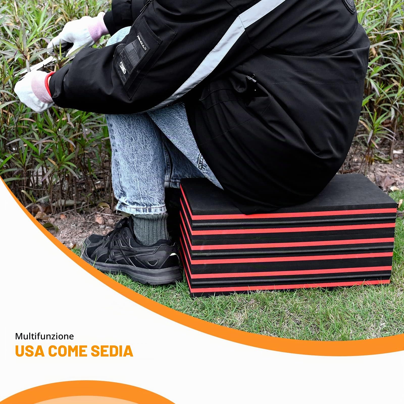 FOSHIO Sgabelli da Officina Pieghevole, Lettino sottoauto sotto Auto, Cuscino per Ginocchia, Utilizzabile Come Sedile Pieghevole, Professionale Lettino Pieghevole sotto Auto, 117 x 40 x 3 cm