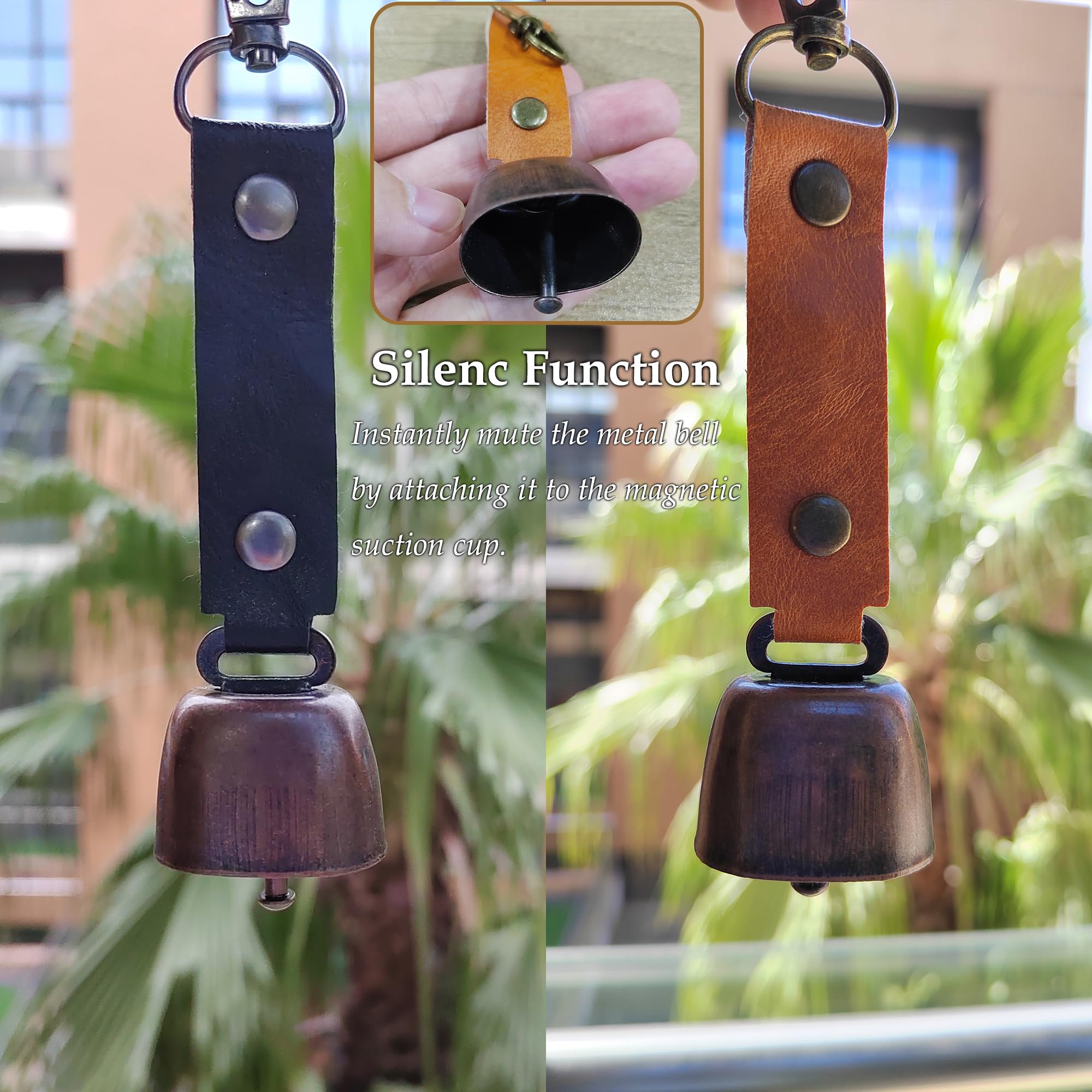 CHENNAN 2 Pezzi Escursionismo Promemoria Campana Pratico Campana Dell'orso Escursione Campane per Capre Versatile Compatto e Portatile Per Escursioni All'aperto, Ciondoli per Zaini, Collane di Animali