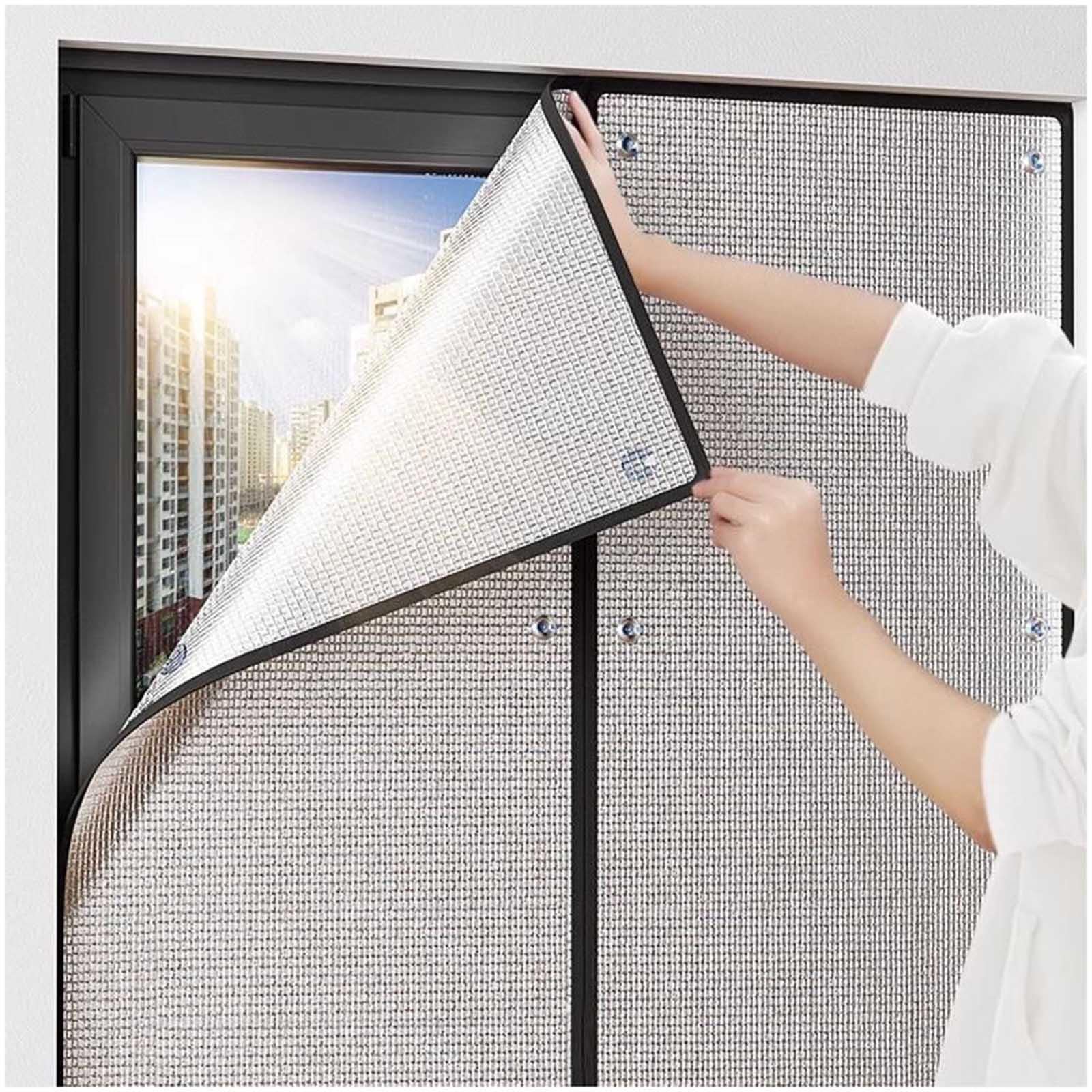 Aluminium Foil Thermal Insulation Window Film, Sun Protection Privacy Film for Windows, 100% Blackout Glass Film, Heat-reflective Film, Sun Blocking Anti-uv Window Tint,W×H-130x150cm/51 * 59in