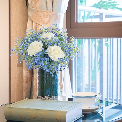 Miniatura 4 de N&T NIETING Baby's Breath Flores Artificiales a Granel, 15 Piezas Ramo de Gypsophila Falsa Bouquet Flores de Tacto Real Arreglo Faux Baby's Breath