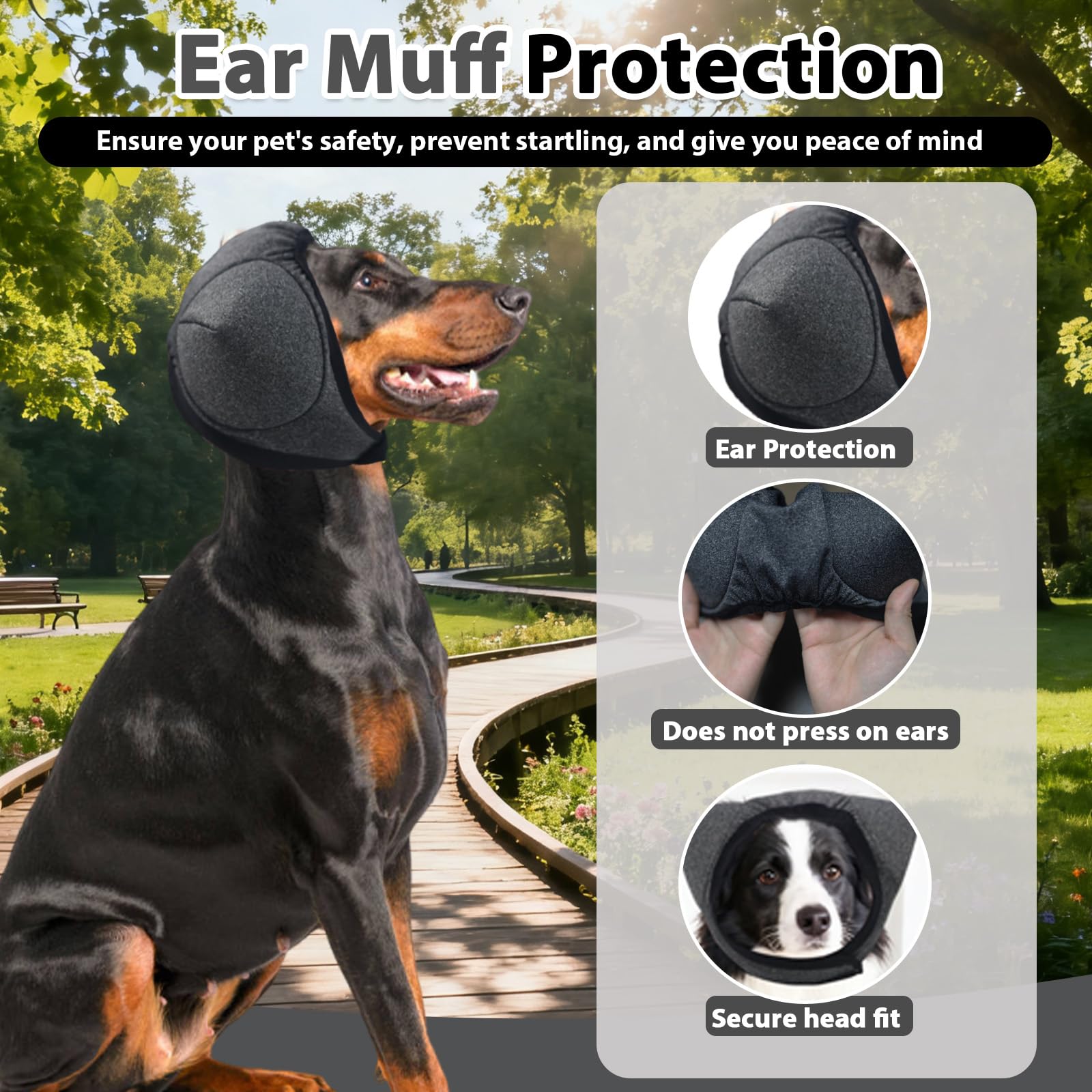 Adhiper Cuffie antirumore per cani, impermeabili, per toelettatura, bagno