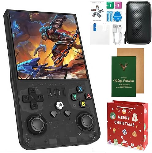 Consola de juegos portátil retro R36MAX actualizada 2025, 128 GB incorporados más de 22,000 juegos clásicos, sistema Linux portátil de código