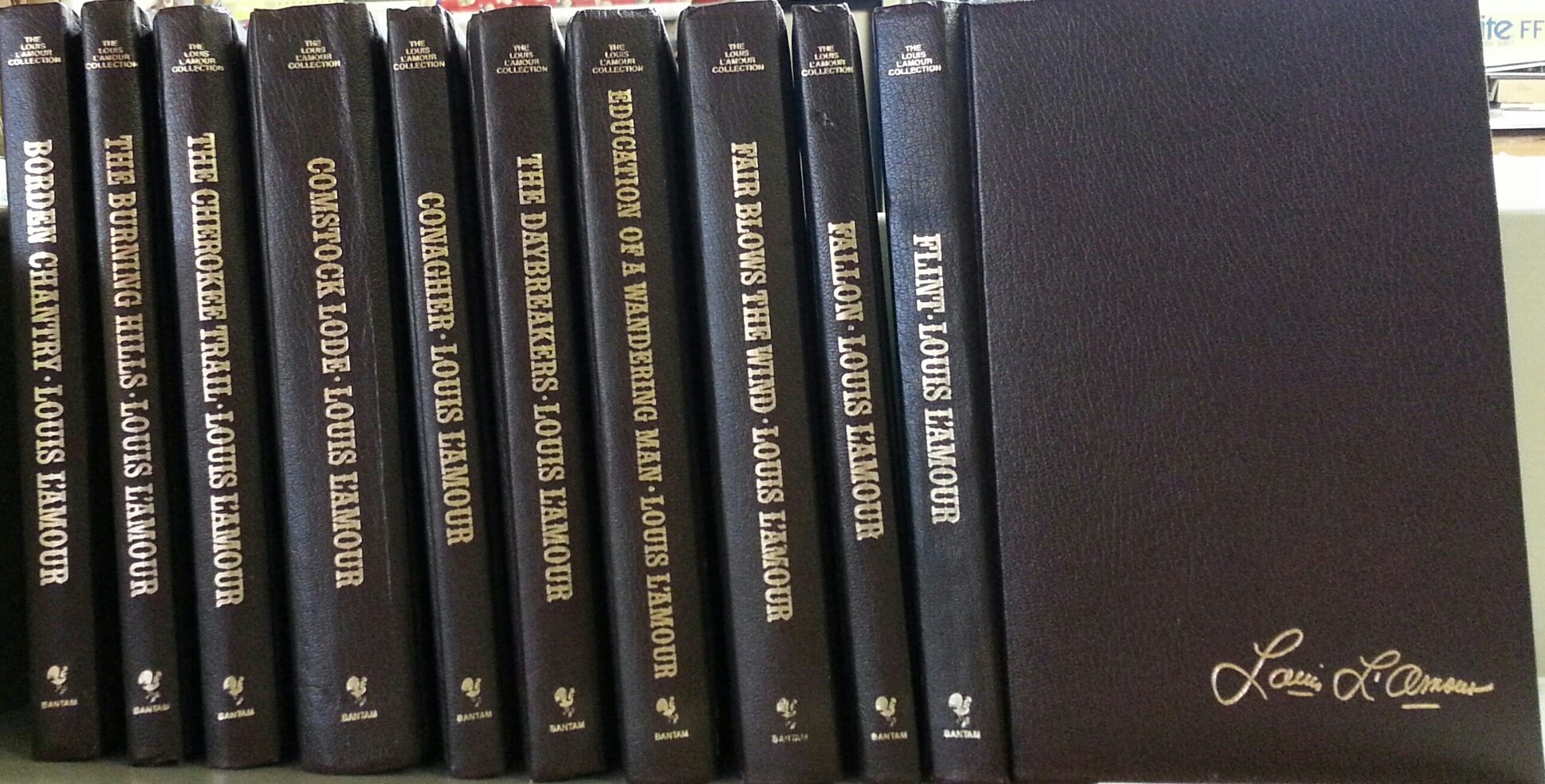 Louis L'Amour Collection - Set of 10 Volumes - Leatherette Hardcovers ...