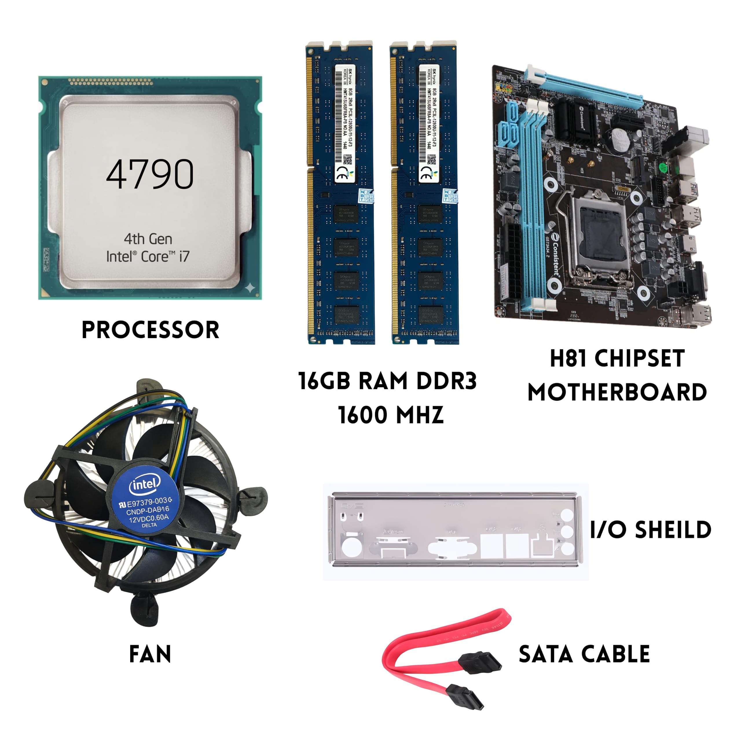 Amazon.in: Buy GLOBAL TOUCH Core i7-4790 Combo Kit with H81