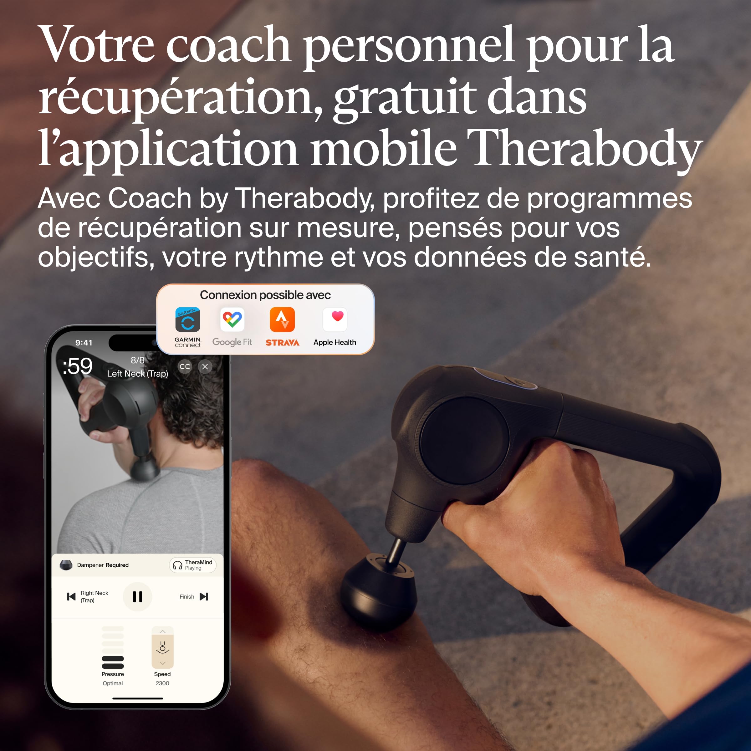 Therabody Theragun Prime Pistolet de massage (6ème génération) ? Massage profond et puissant dans un design robuste et durable pour une récupération fiable
