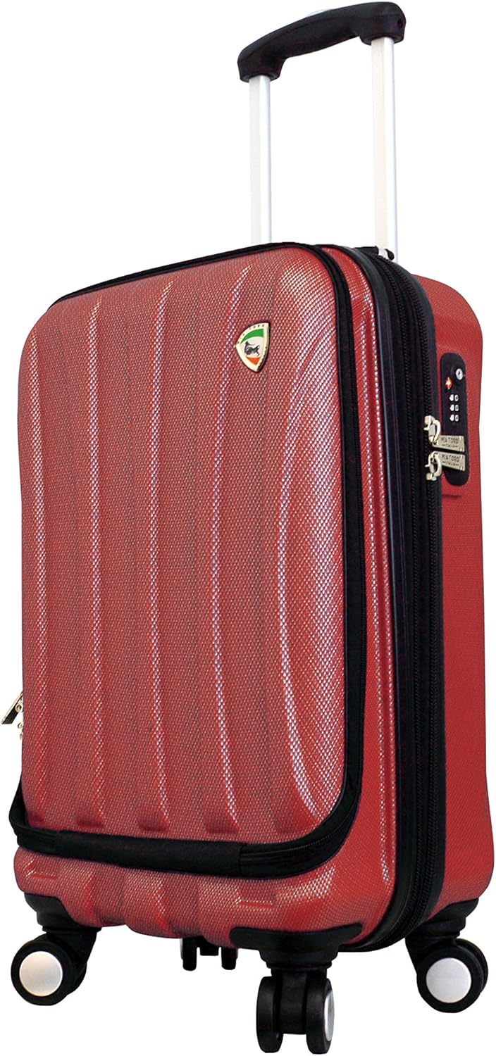 Mia Toro Italy Tasca Fusion Hardside Spinner Carryon, Red