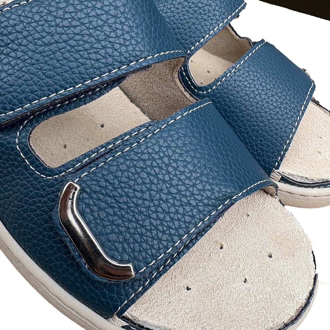 ciabatte DONNA a strappo ecopelle comfort PREST1GE Nuvola plantare memory estraibile anche plantari propri