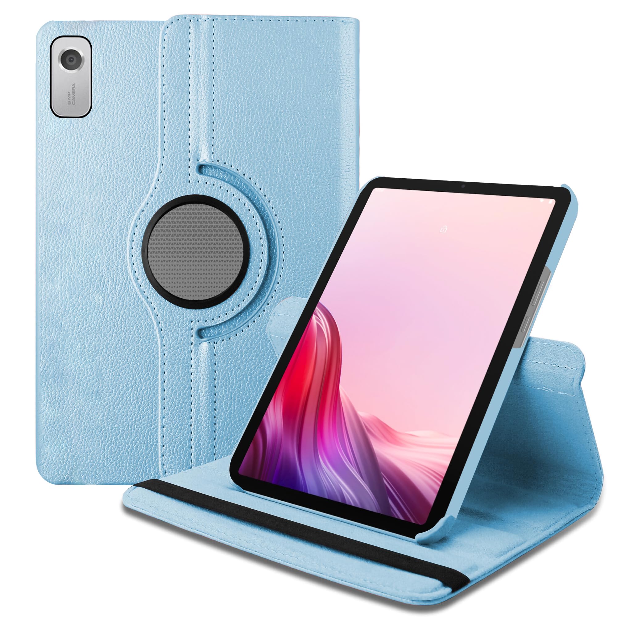 TGK 360 Rotatable Smart Flip Case Cover for Lenovo Tab M9 9 Inch TB310XU / TB310FU (Sky Blue)-image-42