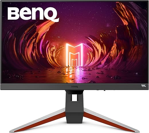 BenQ MOBIUZ EX240 24″(60cm) IPS Bezel-Less HDR Gaming Monitor with Height Adjust-Full HD,350nits,99% sRGB,165Hz,1ms MPRT,AMD FreeSync Premium,Black…