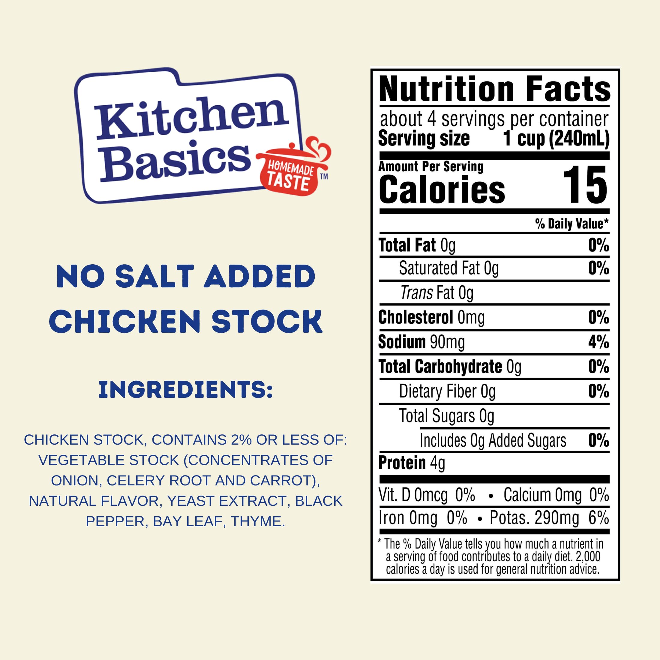 Kitchen Basics Unsalted Chicken Stock, 32 oz. Carton (Pack of 12) Add Delicious Flavor to Chicken Noodle Soup, Broths and Gravy, Perfect for Stocking Up