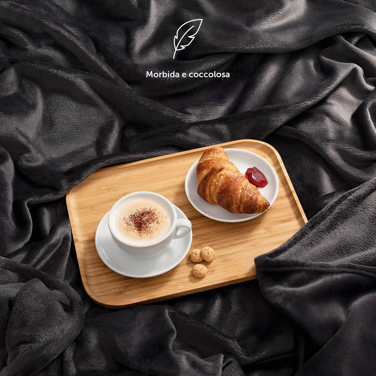 Blumtal Coperta Pile 130x150cm - Coperta Plaid divano super morbida - Coperta Divano certificata OKEO-Tex - coperta per divano - coperta invernale - coperta morbida - plaid singolo pile - in marrone