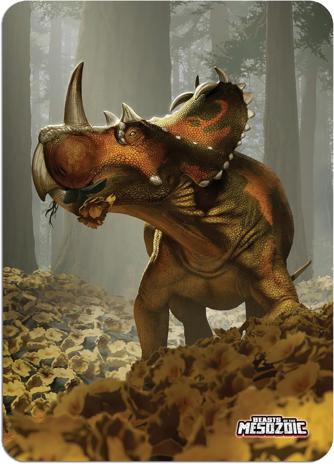 Centrosaurus Apertus Juvenile - 1/18th Scale Dinosaur Action Figure - 10" Articulated Collectible Miniature, Hand-Painted