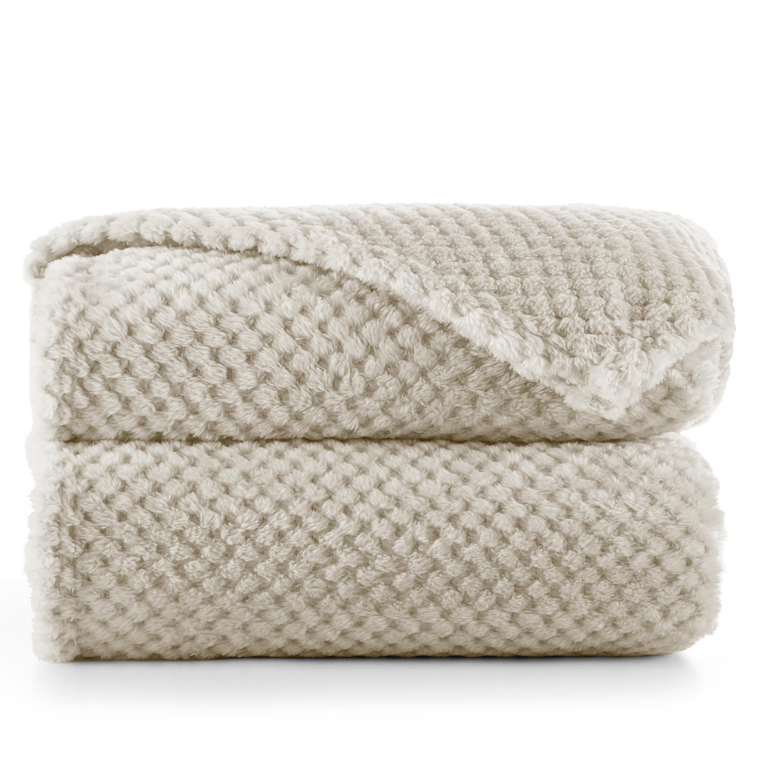 DecoKing Scandanavian style Blanket microfibre cosy Blanket Fleece bedspread Soft smooth Cuddly, Microfibre, cappuccino, 150 x 200 cm