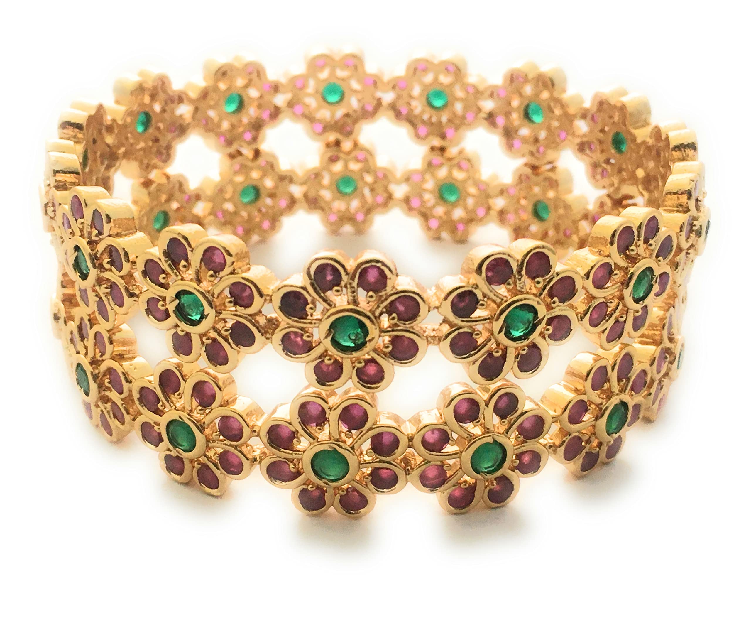 Sasitrends One Gram Micro Gold Plated Flower Bangles for Women and Girls (B09J3YNCDF) Amazon Price History, Amazon Price Tracker