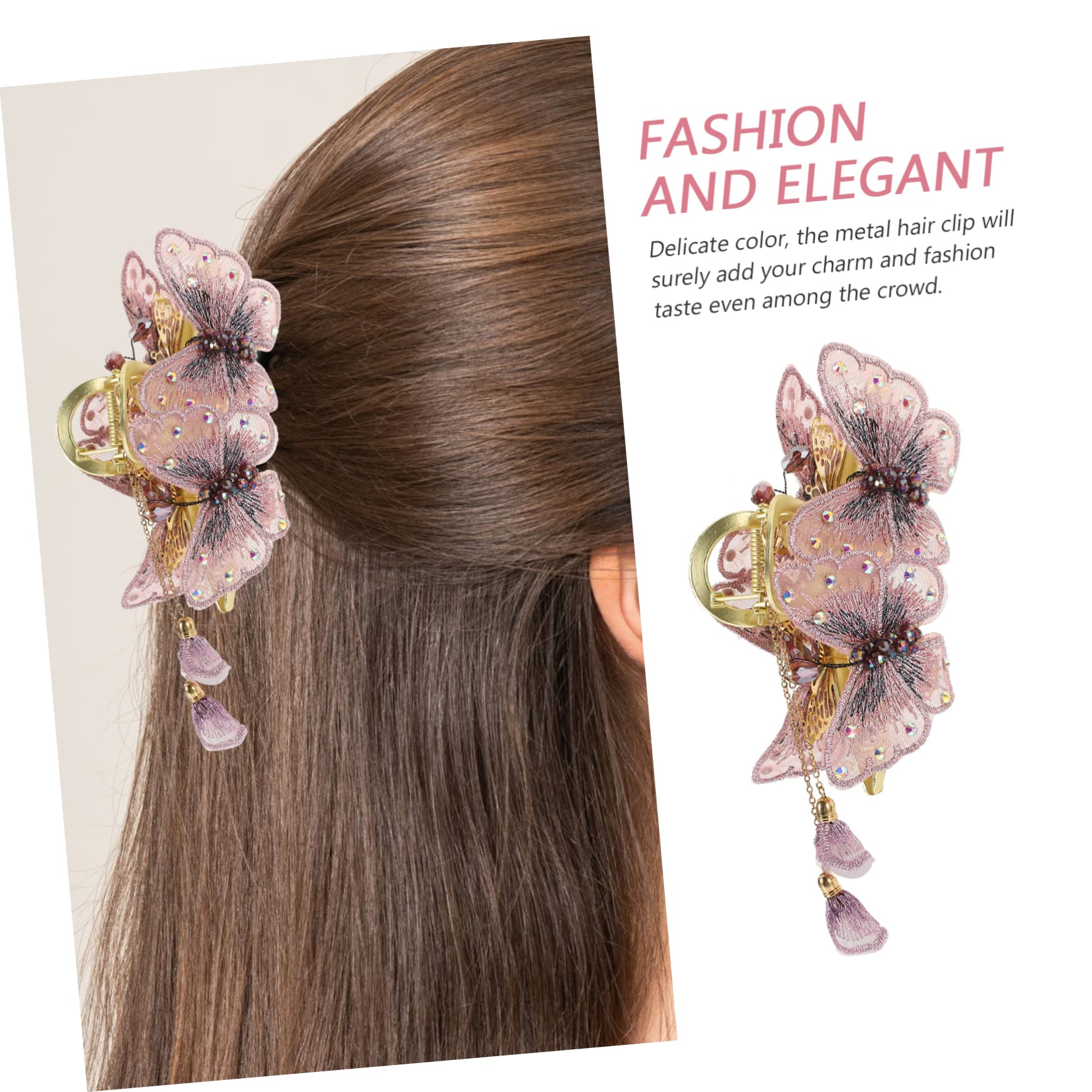 minkissy 4stücke Butterfly Hair Clip Für Vintage Haarschmuck Mit Quasten Haarspange Für Hochzeitsfrisuren Und Besondere Anlässe Leicht Und Haarschonend Zartem Und