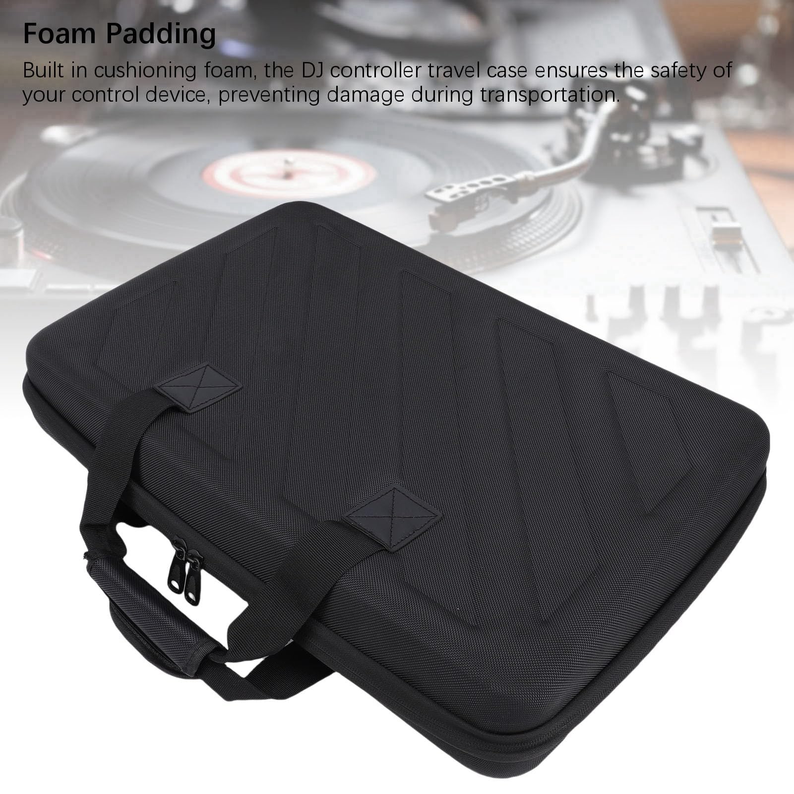 Estuche de Transporte para Controlador de DJ con Exterior de EVA Moldeado y Acolchado de Espuma, 20,87 x 13,78 x 3,15 Pulgadas, para DDJ FLX4 / 400 / SB3 / SB2 / RB 2