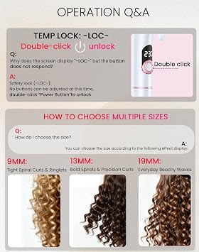 Mini Curling Iron for Short Hair Dual Voltage Ceramic Travel Small Curling Iron 1/2 Inch Barrel Curler with Professional 30S Fast Heating 5 Temp for Global Travel (1/2'' Black With Eu/Uk Plug Adapter)