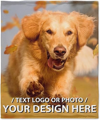Manta personalizada para mascotas con foto y nombre, manta de texto con imagen personalizada para Año Nuevo, cumpleaños, novio, papá, mamá, amigos,