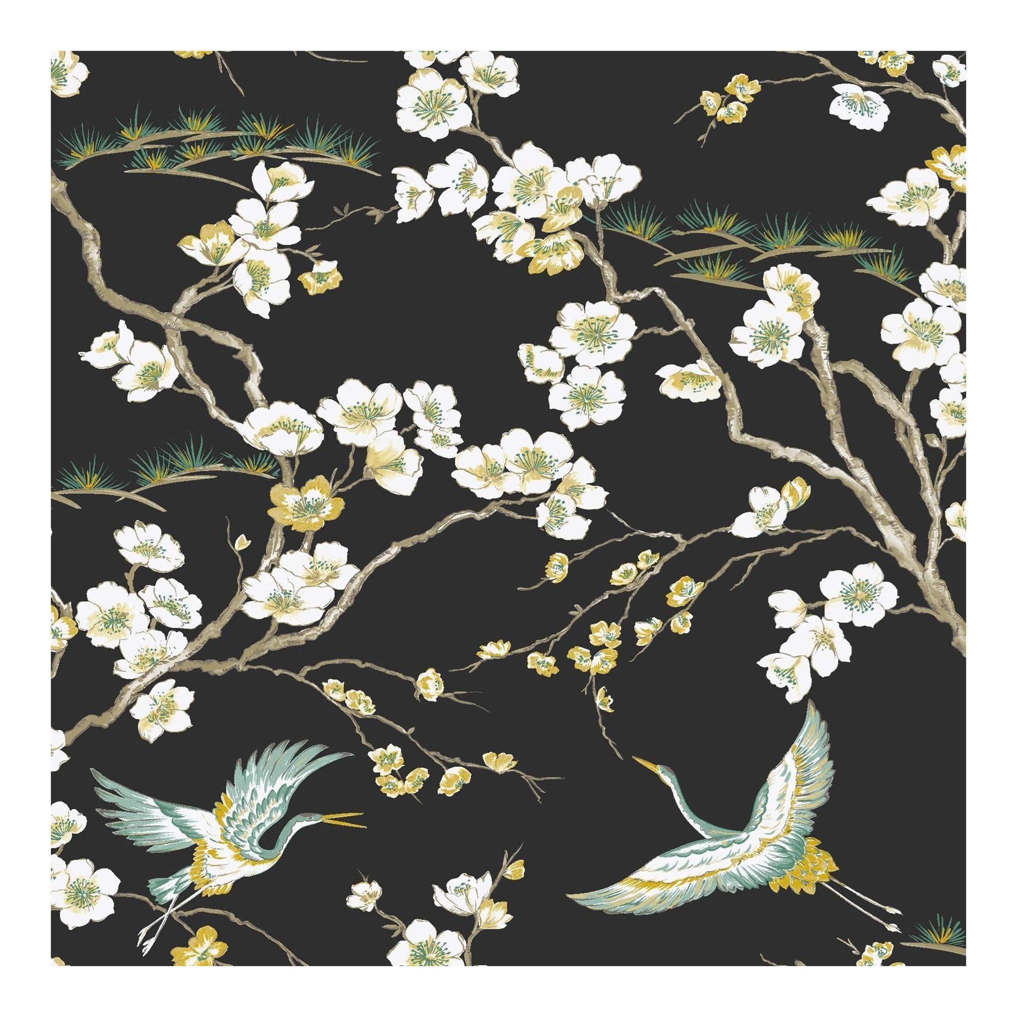 Graham & Brown Kabuki Japan Black Wallpaper