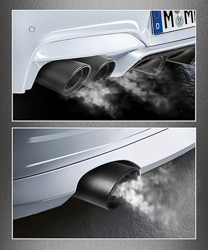 Miniatura 5 de AOCISKA Punta de escape universal para automóvil, 2.5 a 3.3 pulgadas, acero inoxidable, acabado pulido, punta de corte inclinado, accesorios