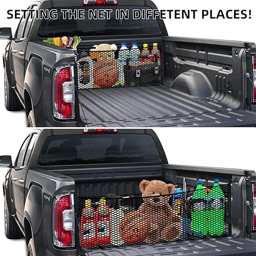 Miniatura 6 de Red de carga para caja de camión para almacenamiento de maletero maletero de carga de almacenamiento de malla para organizar comestibles red de
