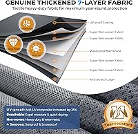 Vista 5 de RVMasking - Funda para remolque de viaje de RV de 22-24 pies, cubierta de cámper de 7 capas extra gruesa impermeable y resistente al viento