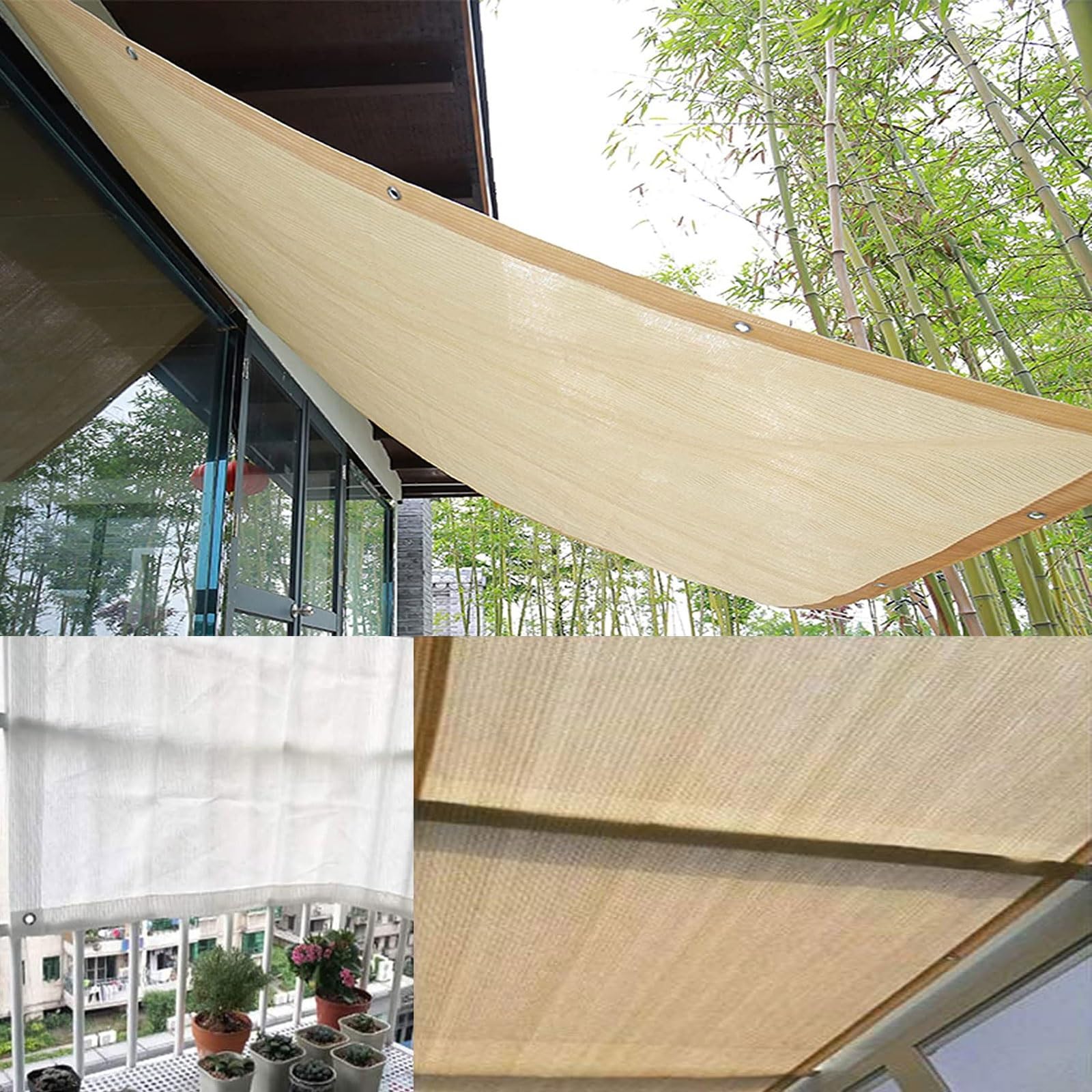 Markiza chroniąca przed słońcem 1.2 x 10 m HDPE 95% blok UV Parawan Altana Pergola Odporny Trwały Idealny na Backyard Lawn Garden, Niebieski