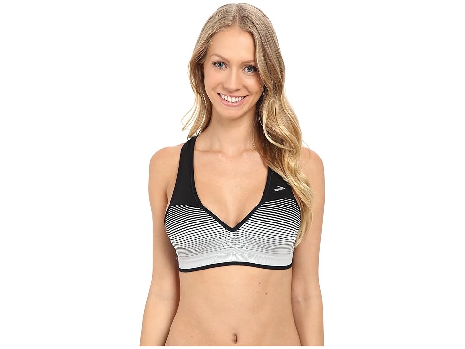 

Brooks FrontRunner Racer | Moving Comfort (Sterling/Black) Women's Bra