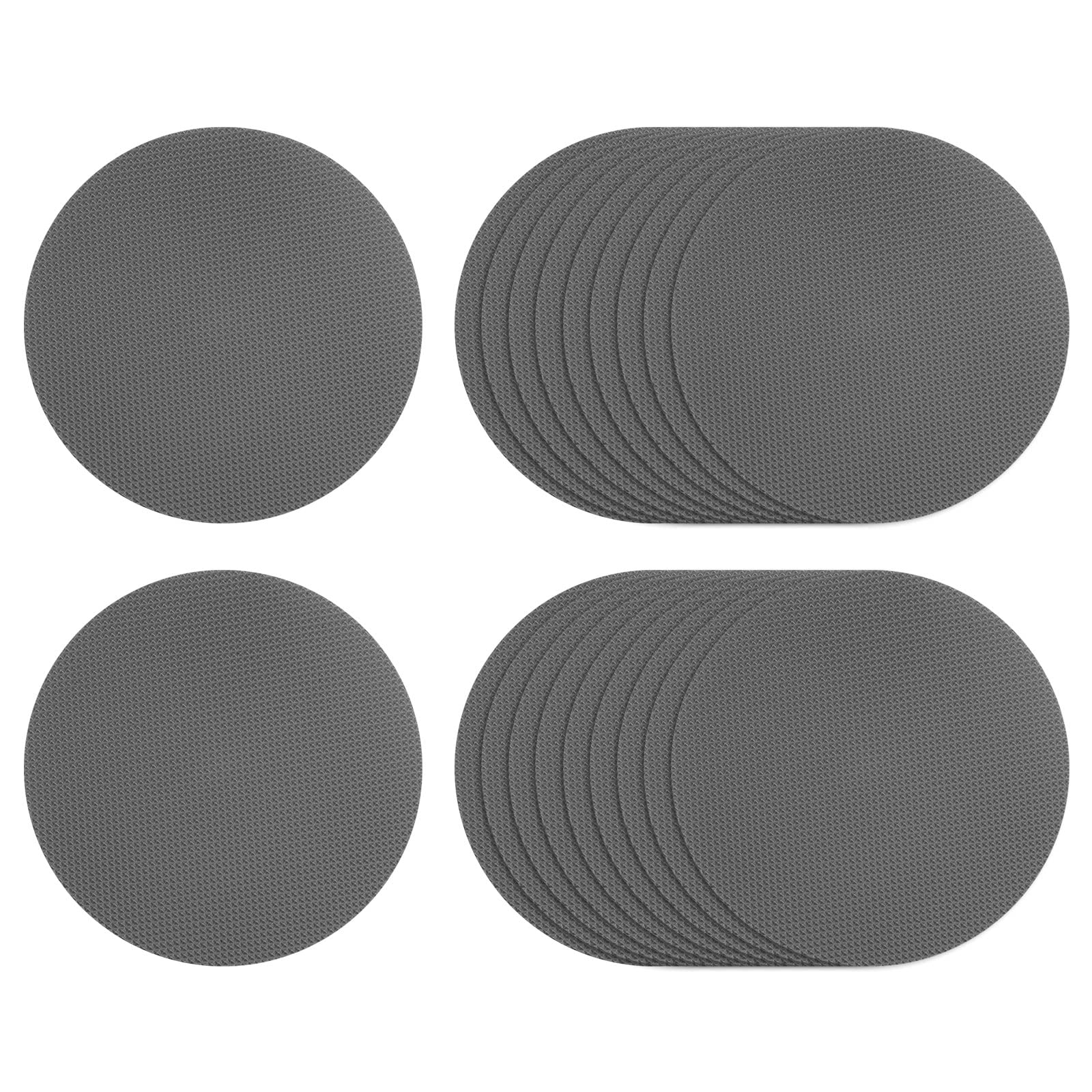 sourcing map 20 Stück Antirutsch Pads Duschmatte, 10 cm Rutschmatte rutschfest Badewanne Aufkleber Dusche Rund Stil Abziehbilder für Bad Küche Stufen Treppe, Grau