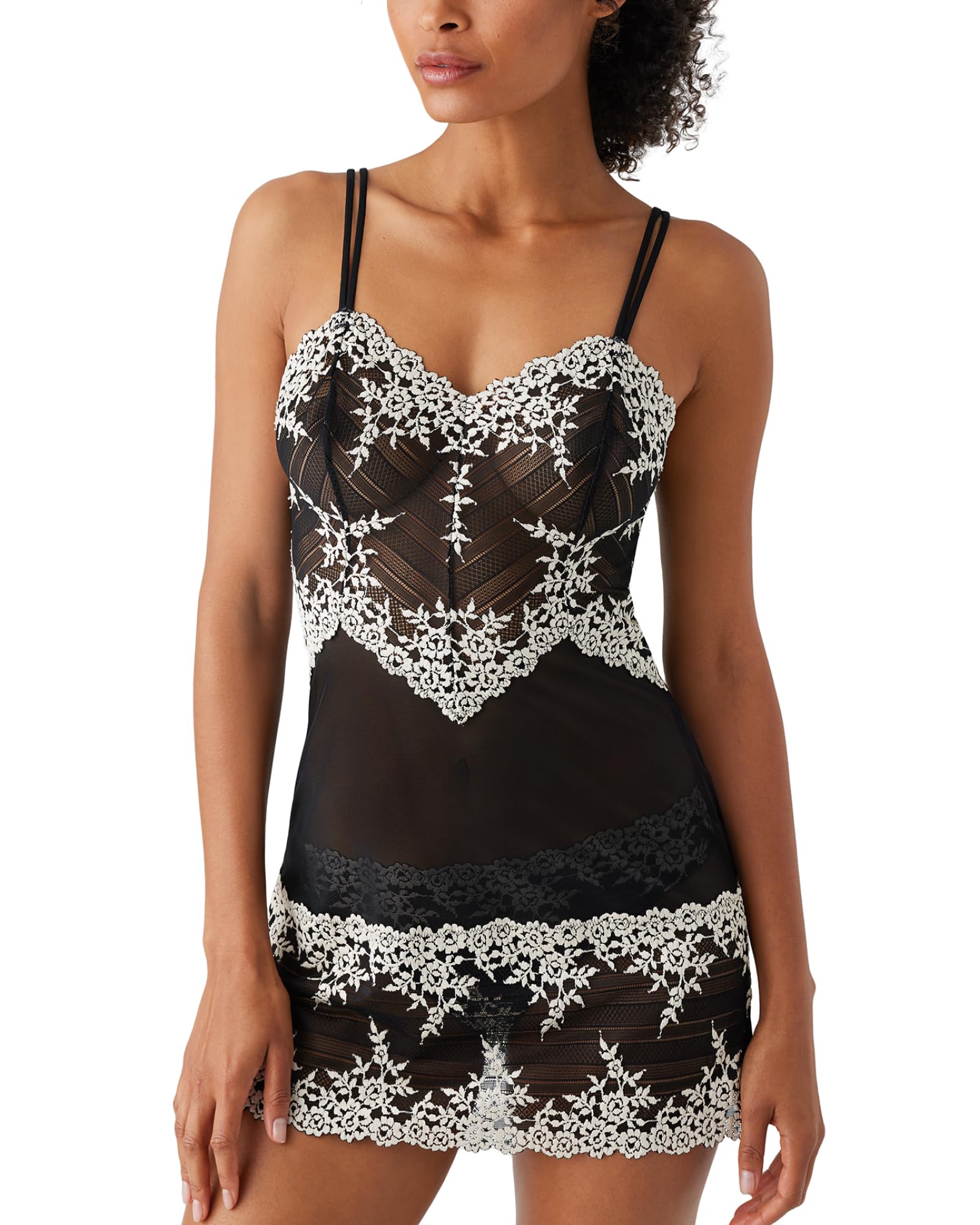 Wacoal Women's Embrace Lace Sheer Mesh Chemise Lingerie, 814191