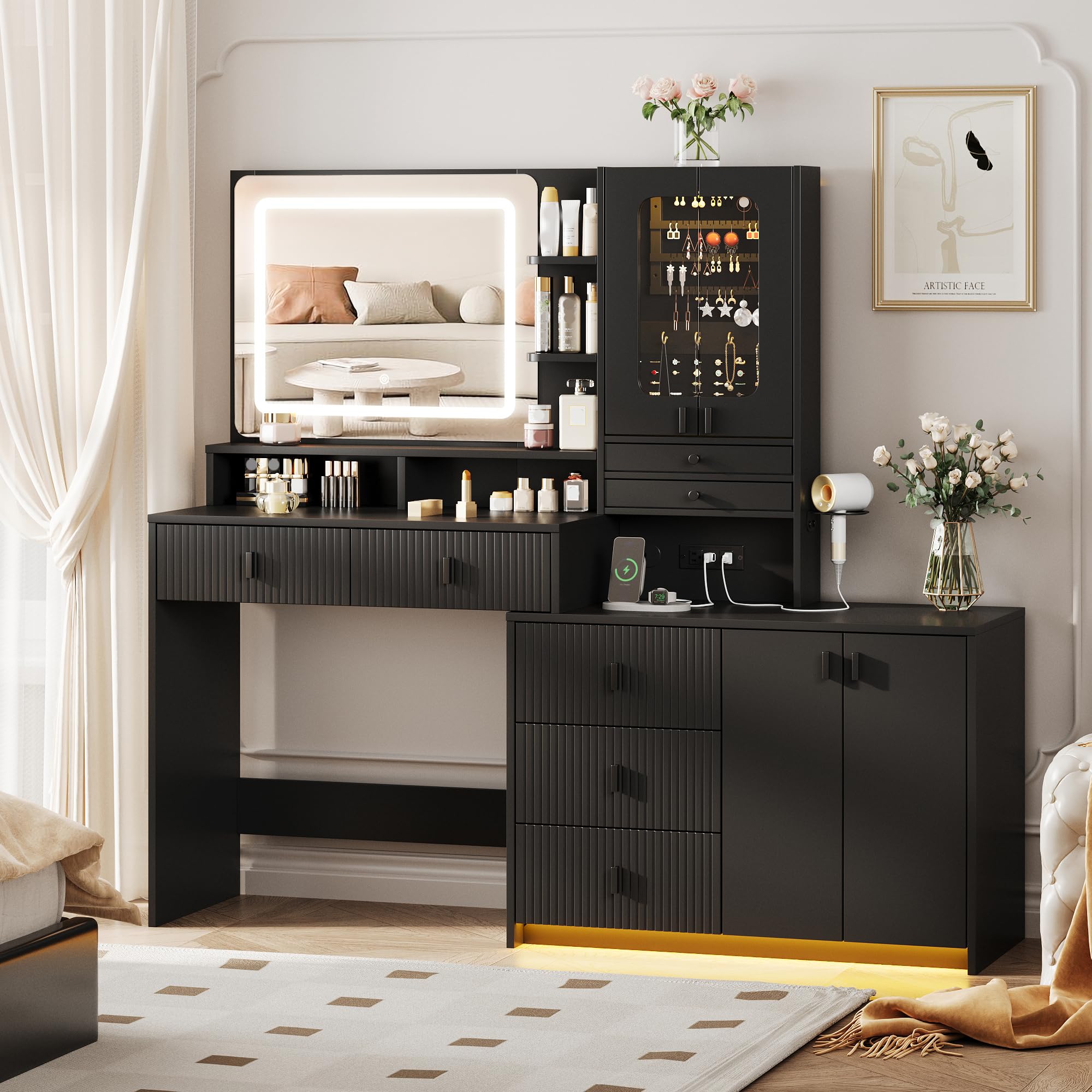 modern dressing table black Vabches 59