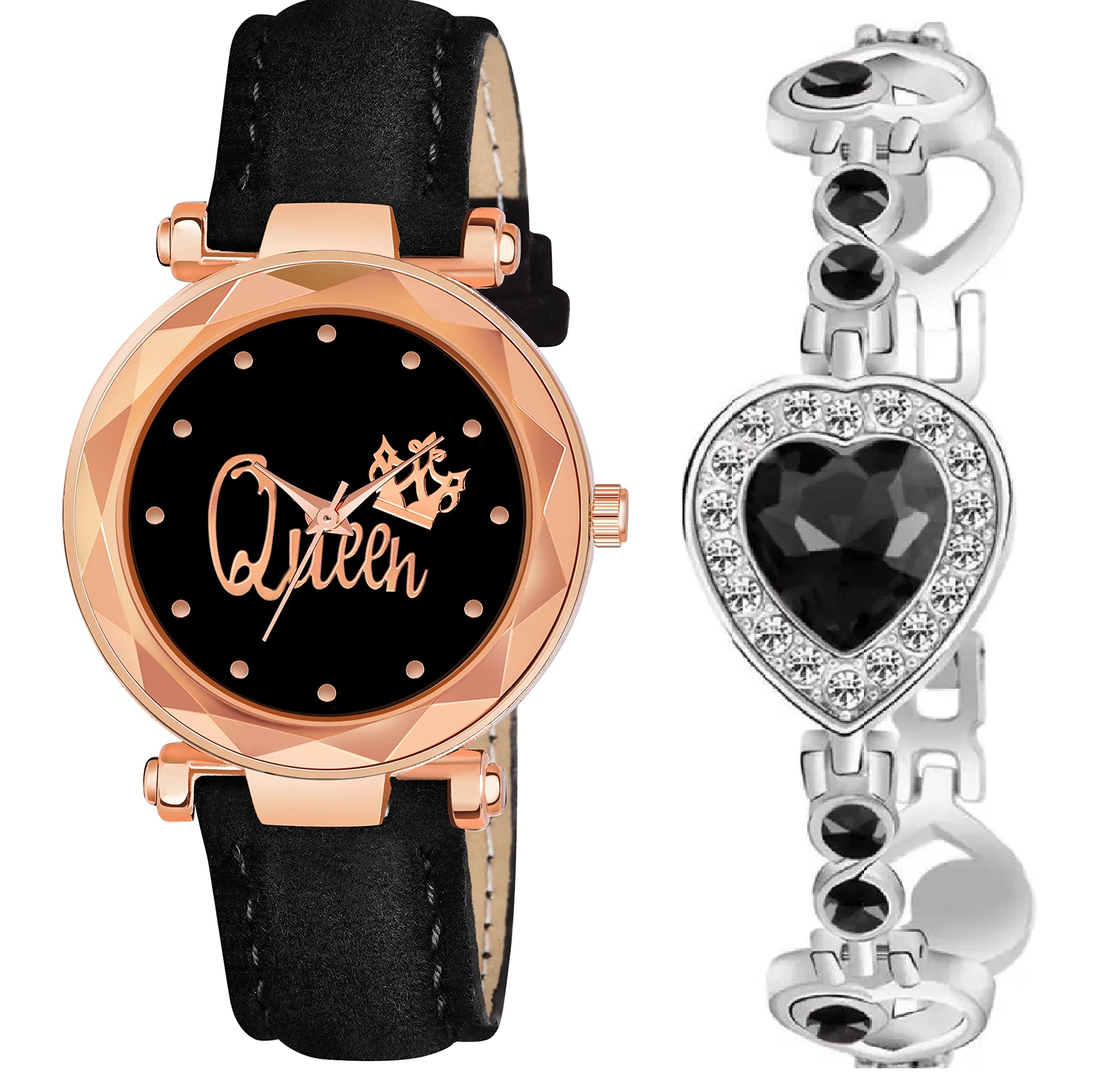 CERO Analog Girls Watch (Black Dial Black-Stone Colored Strap) (B0B4N14VMF) Amazon Price History, Amazon Price Tracker