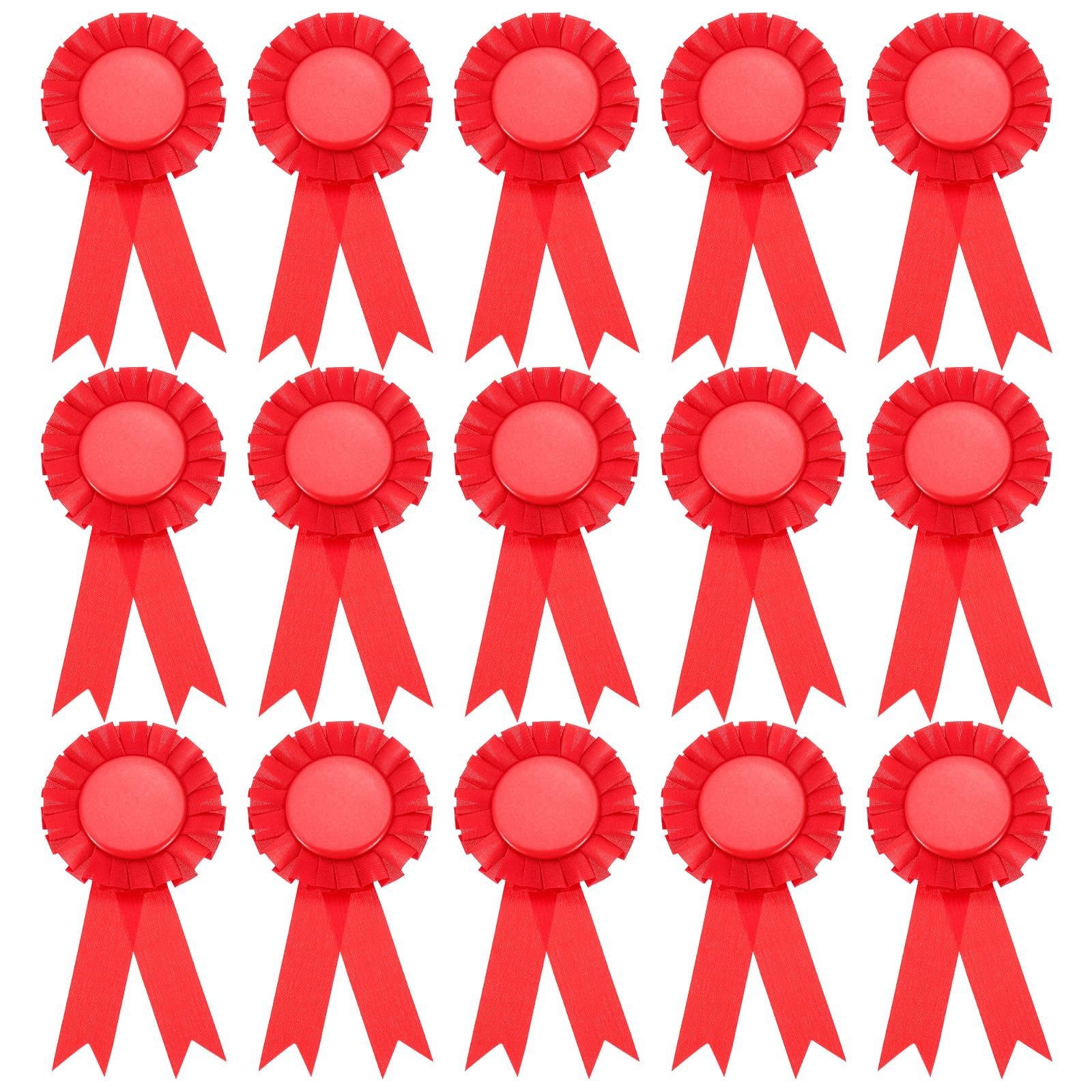 6 Nastri Premio Per Gare E Concorsi - 1°, 2° E 3° Posto - Blù, Rosso E Bianco - Medaglie In Raso Con Fiore - Per Eventi Sportivi, Spettacoli E Giochi