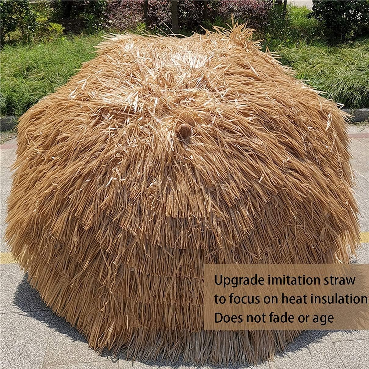 ch Hawaiian Beach Umbrella,2.2m/7.2ft Umbrella Parasol,for Patio Garden Outdoor Sunshade Decoration Patio Umbrella good