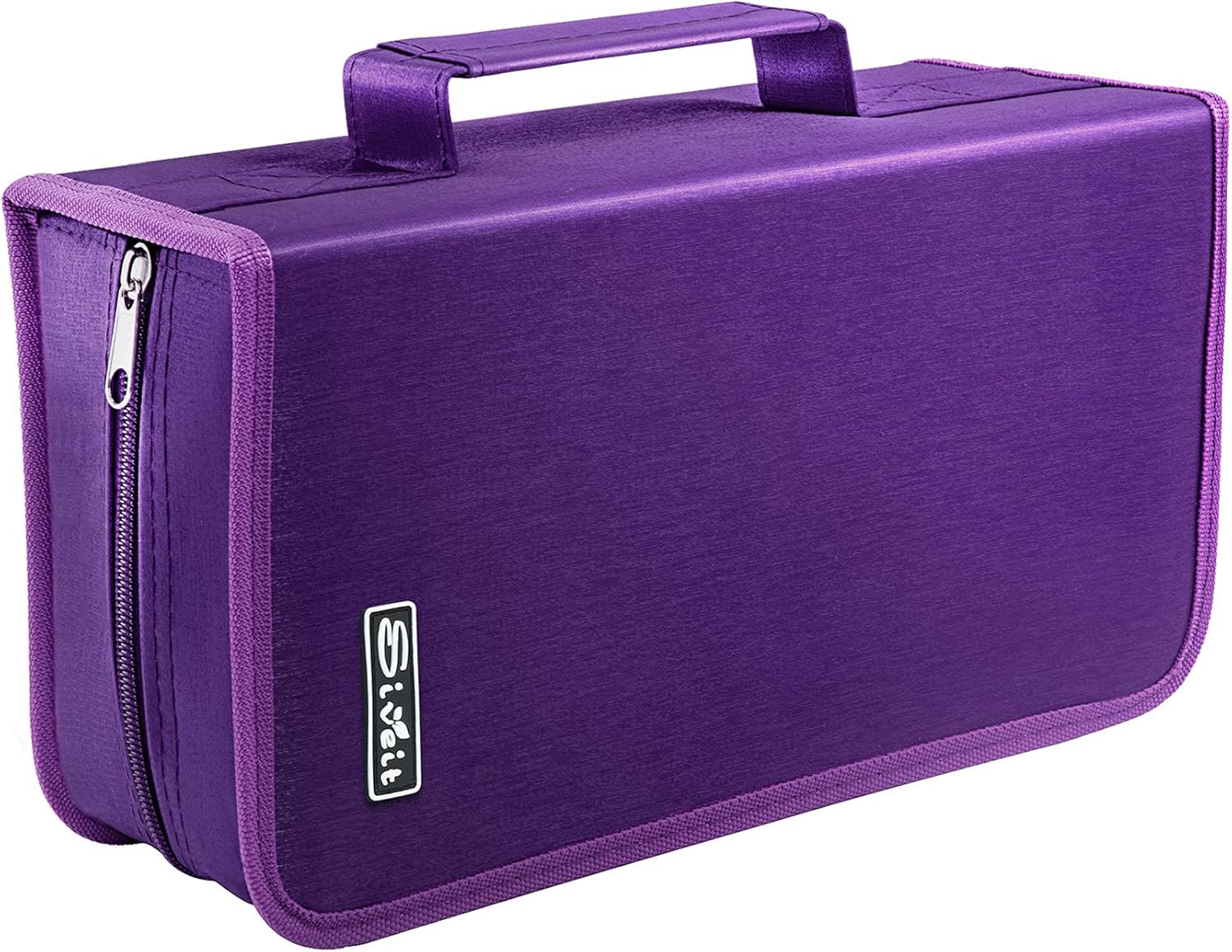 Siveit DVD Case, 128 Capacity CD/DVD Case Wallet Binder Storage Holder