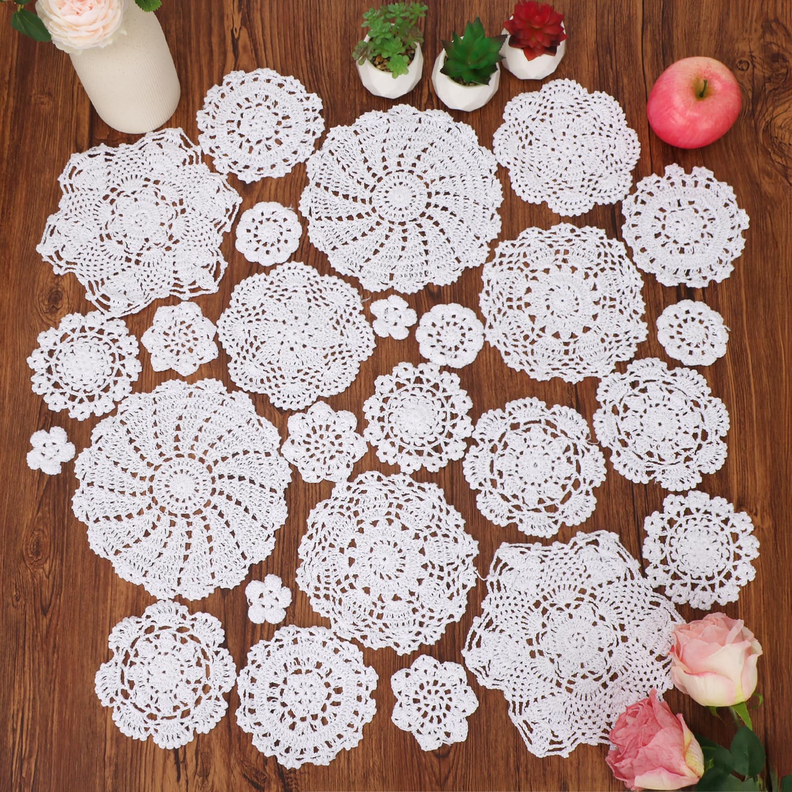 Napperons en coton crocheté pour protéger vos meubles avec élégance et finesse