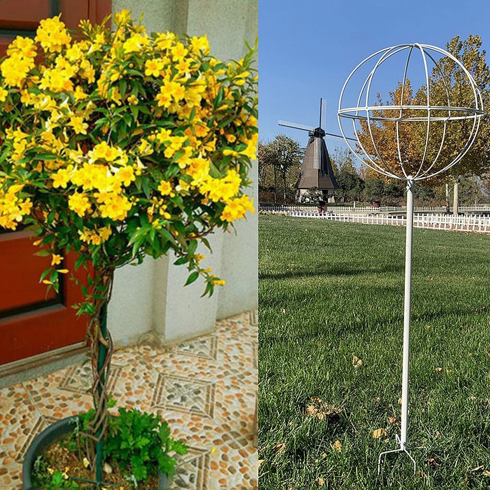 Supporto Da Giardino Sferico In Ferro,Struttura A Forma Di Lecca-lecca Per Piante Rampicanti,40x155 Cm,Ideale Per La Coltivazione Di Clematidi,Gelsomino A Vento E Girasoli,Facile Da Installare. ( Colo