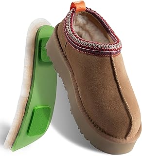 Mel&Syd MelSyd Womens Slippers Sheepskin Indoor-Outdoor: 100% Australian Merino Wool Lined with Memory Foam Cozy House Shoes - Slip on Waterproof Winter Suede Clogs - Christmas/Holiday Gift