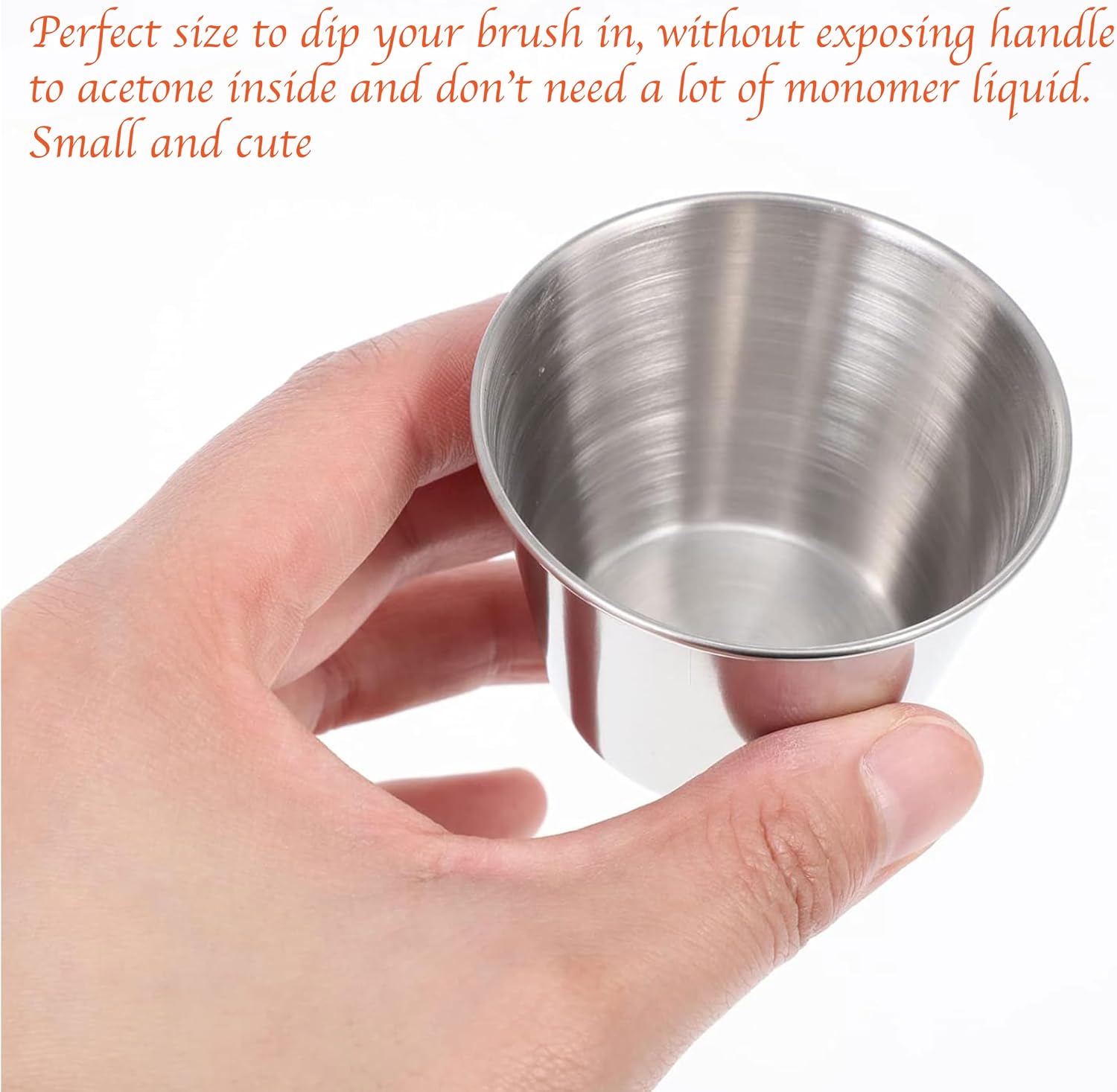 Dappen Dish for Monomer, Nail Cup for Liquid - Metal Rose Gold/Gold/Silver Nail Monomer Dish Holder with Lid