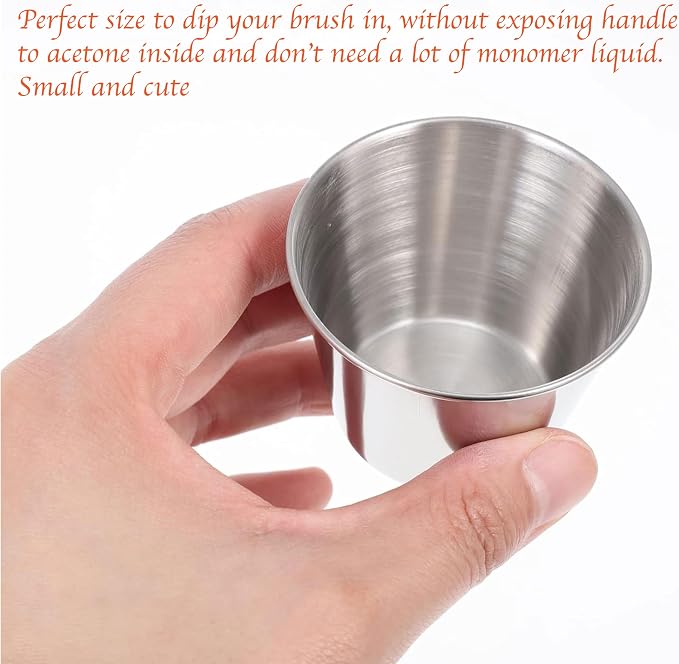 Dappen Dish para Monómero, Copa de Metal Dorado para Uñas miniatura 4