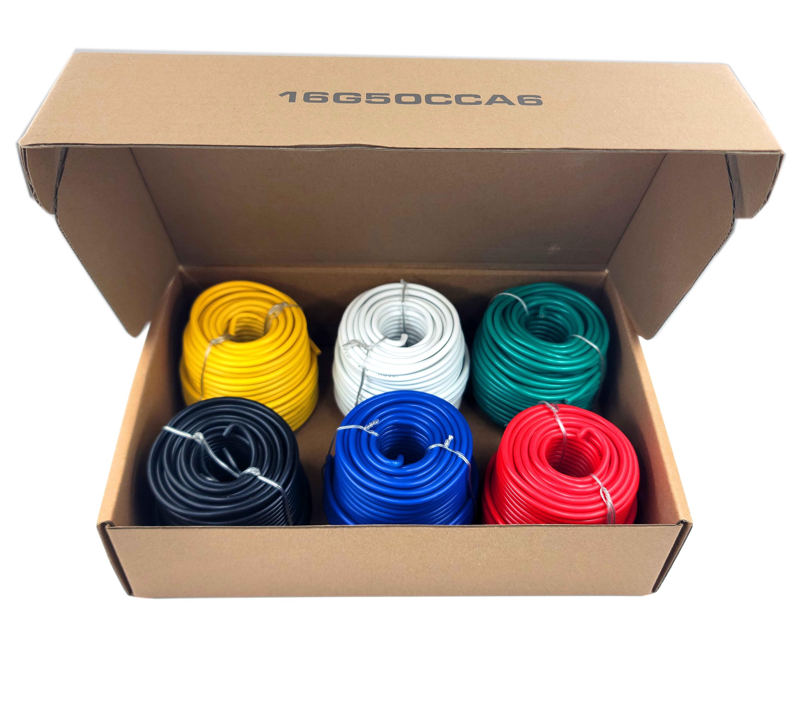 Snapklik.com : 16 Gauge 6 Color AWG Wire Combo