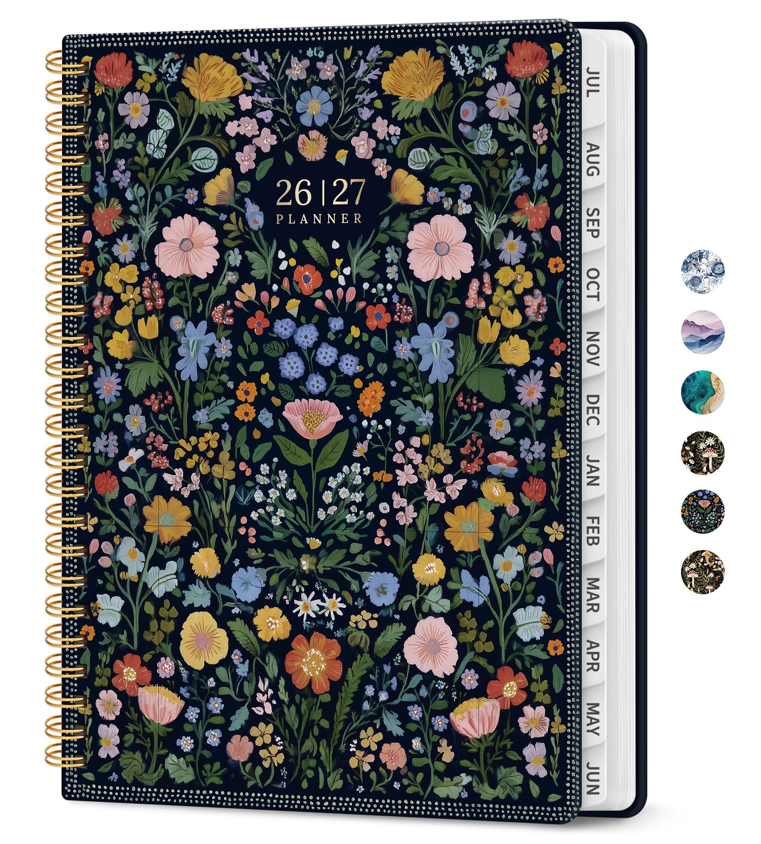 Taja Academic Planner 2026-2027 Weekly & Monthly 8.5" x 11" | Garden of Whimsy Hardcover Organizer - main product image