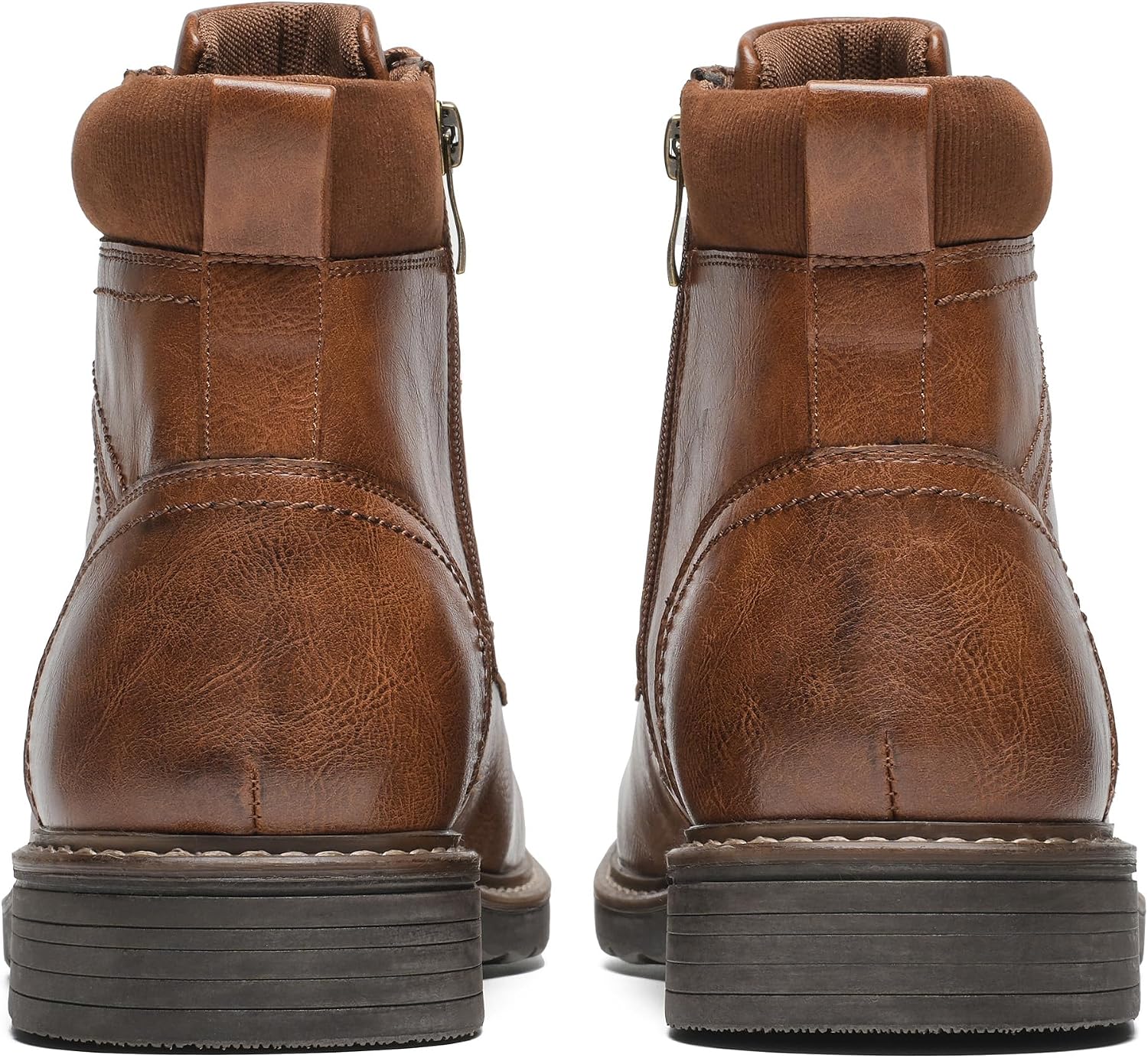 Men's Chukka Boots, Casual Boots for Men, Classic Lace-Up Ankle Boots with Side Zipper, Comfort Arch Support & High Traction Sole, Designed for Business Casual, Weekend Outings & Daily Walking