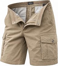 TONY BACKER Pantaloncini Cargo Uomo Shorts Cotone Multi-Tasca Pantaloni Corti F1586